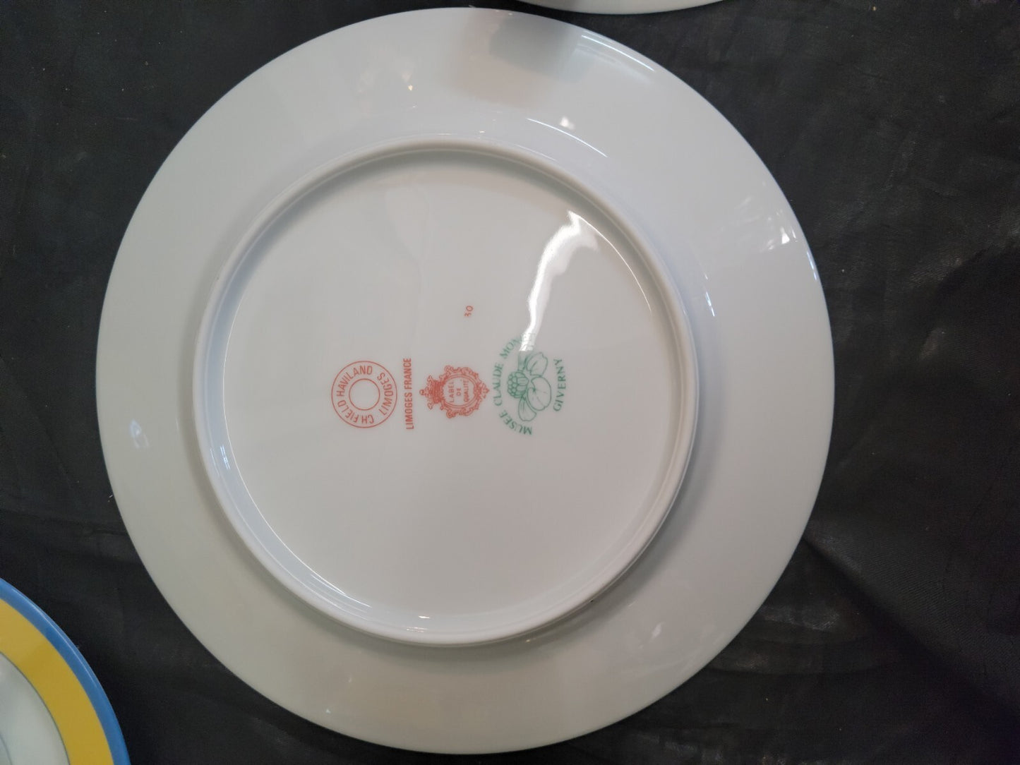 CH Field Haviland Limoges Claude Monet & Giverny Pair Dessert Plates 8.5”