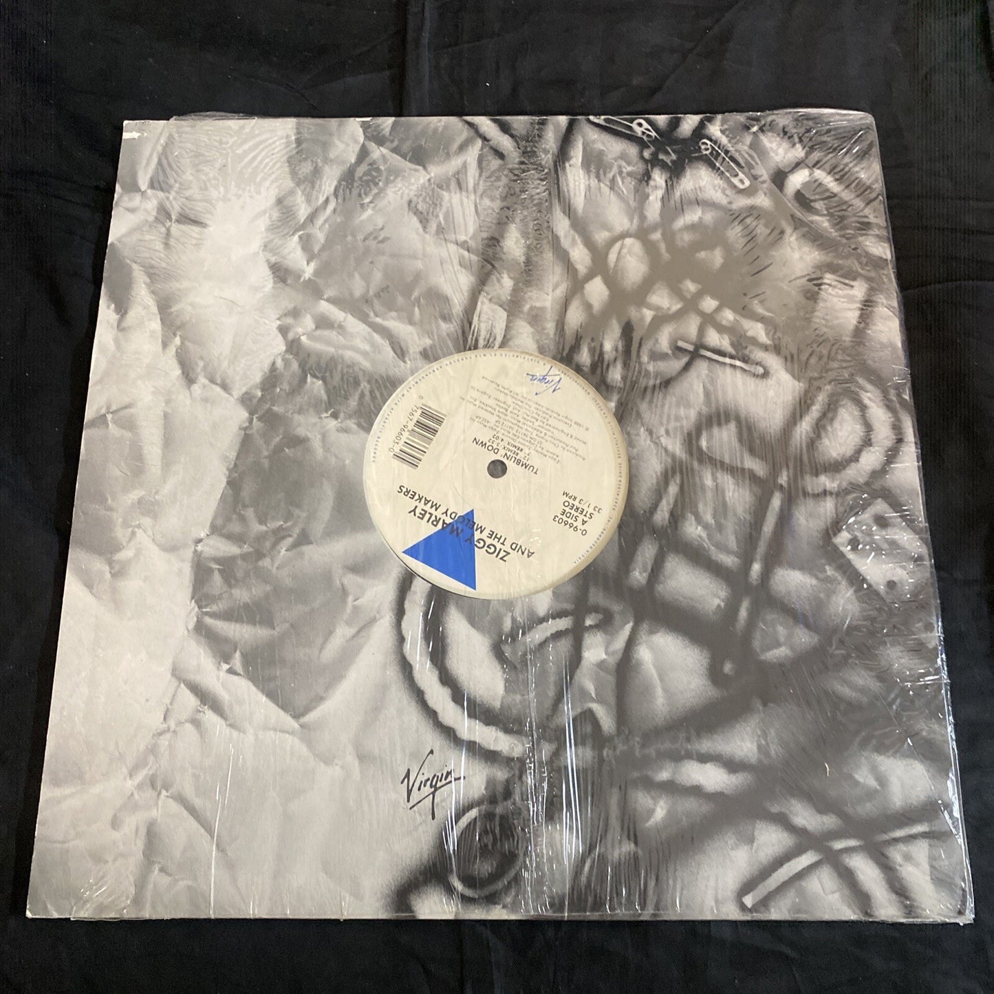 ZIGGY MARLEY 12" Tumblin' Down Virgin 0-96603 Shrink Hype Sticker - EX/VG+