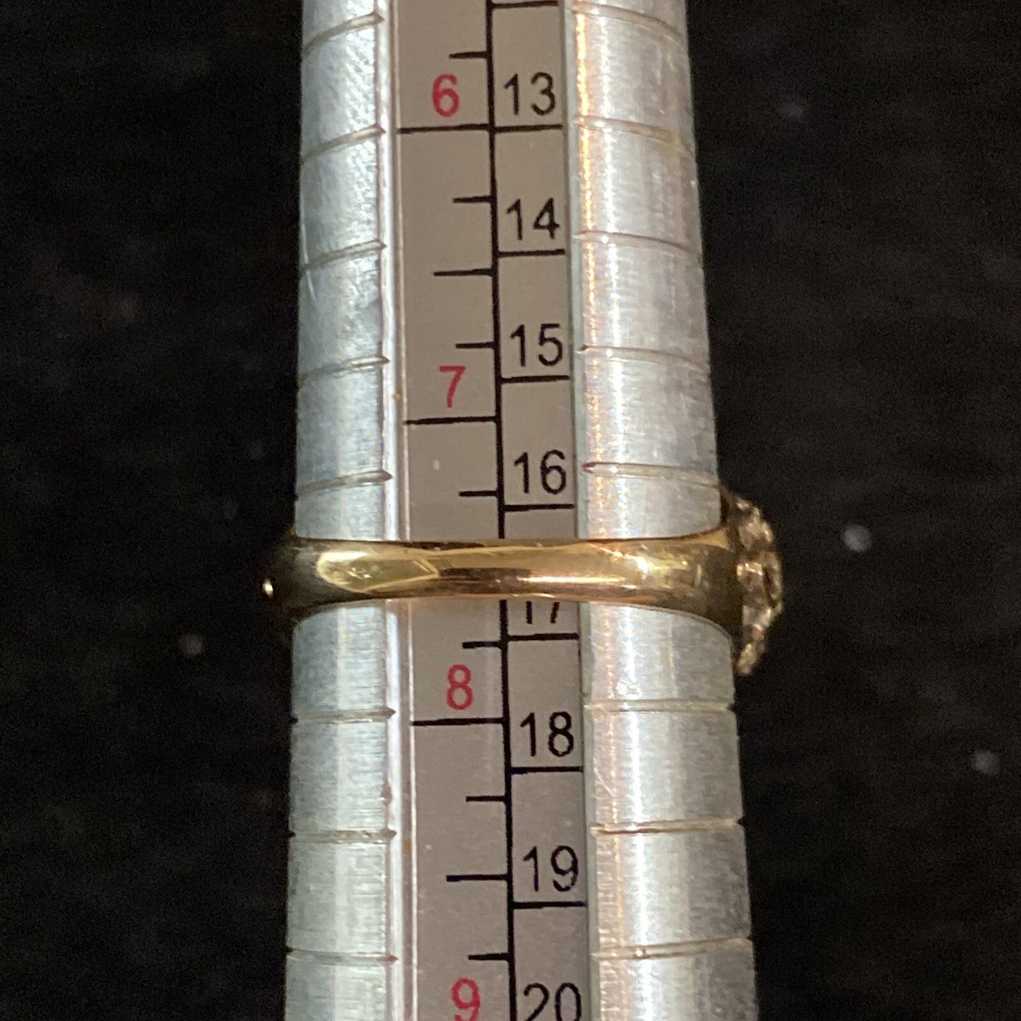 10k Yellow Gold 1960s Thailand Ring Synthetic Stones Size 7.75 5.3g