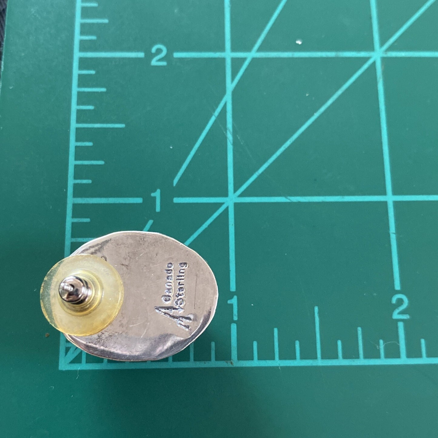 Sterling Silver 925 Granado Blue Agate Stud Earrings 14.5g