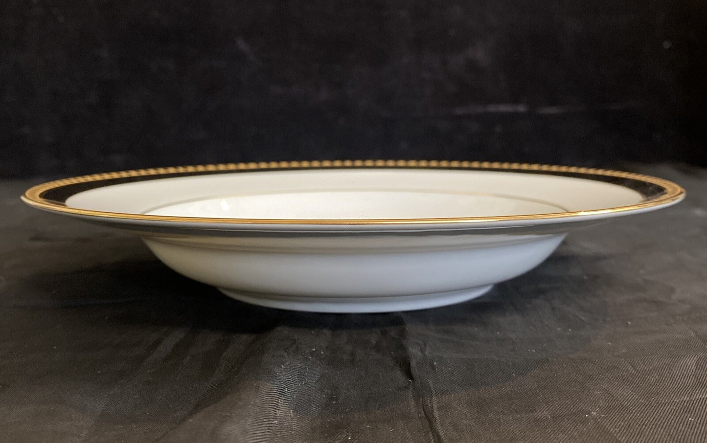Tiffany & Co. Limoges 8 7/8" "Black Band" Rim Soup Bowl MSRP $160  Mint BH181 B