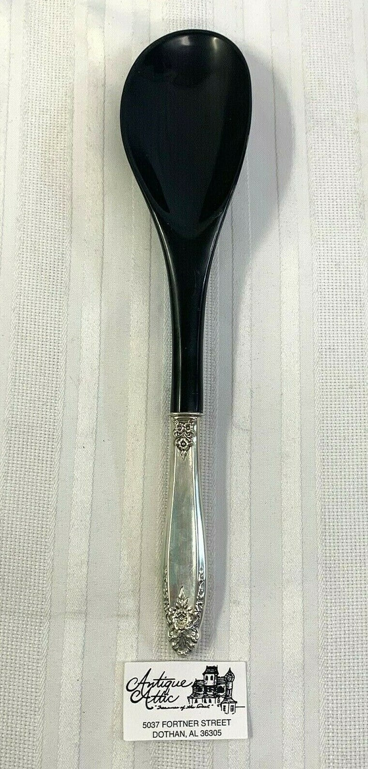 International Sterling Silver Prelude Salad Serving 12"  Spoon Plastic Bowl