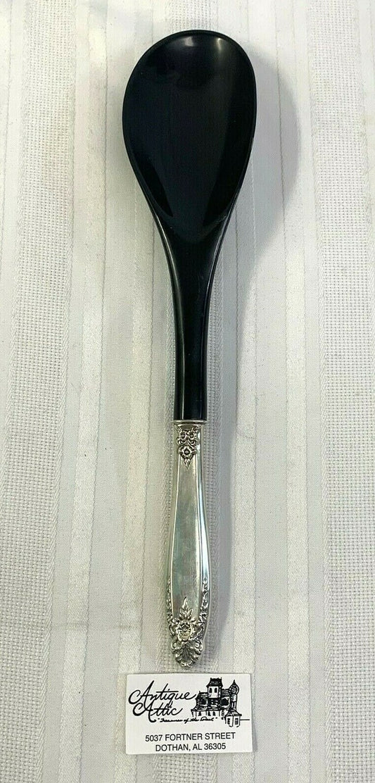 International Sterling Silver Prelude Salad Serving 12"  Spoon Plastic Bowl