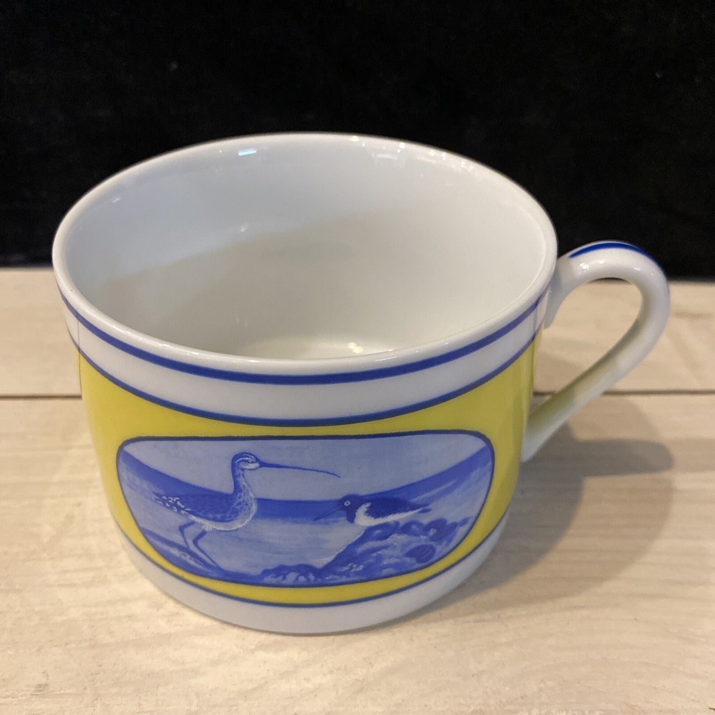 Costa Azzurra “Lynn Chase” Flat Coffee Tea Cup & Saucer  Beach