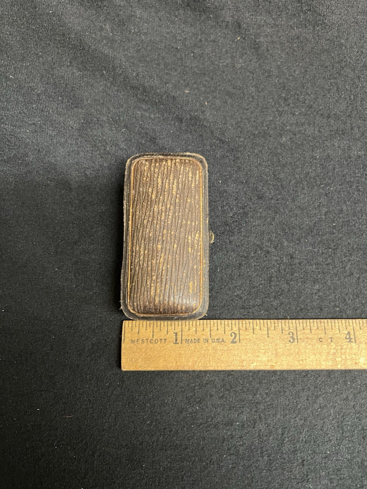 English Birmingham 1827 Briar Wood & 9k Gold Banded Cigarette Holder w/ Case