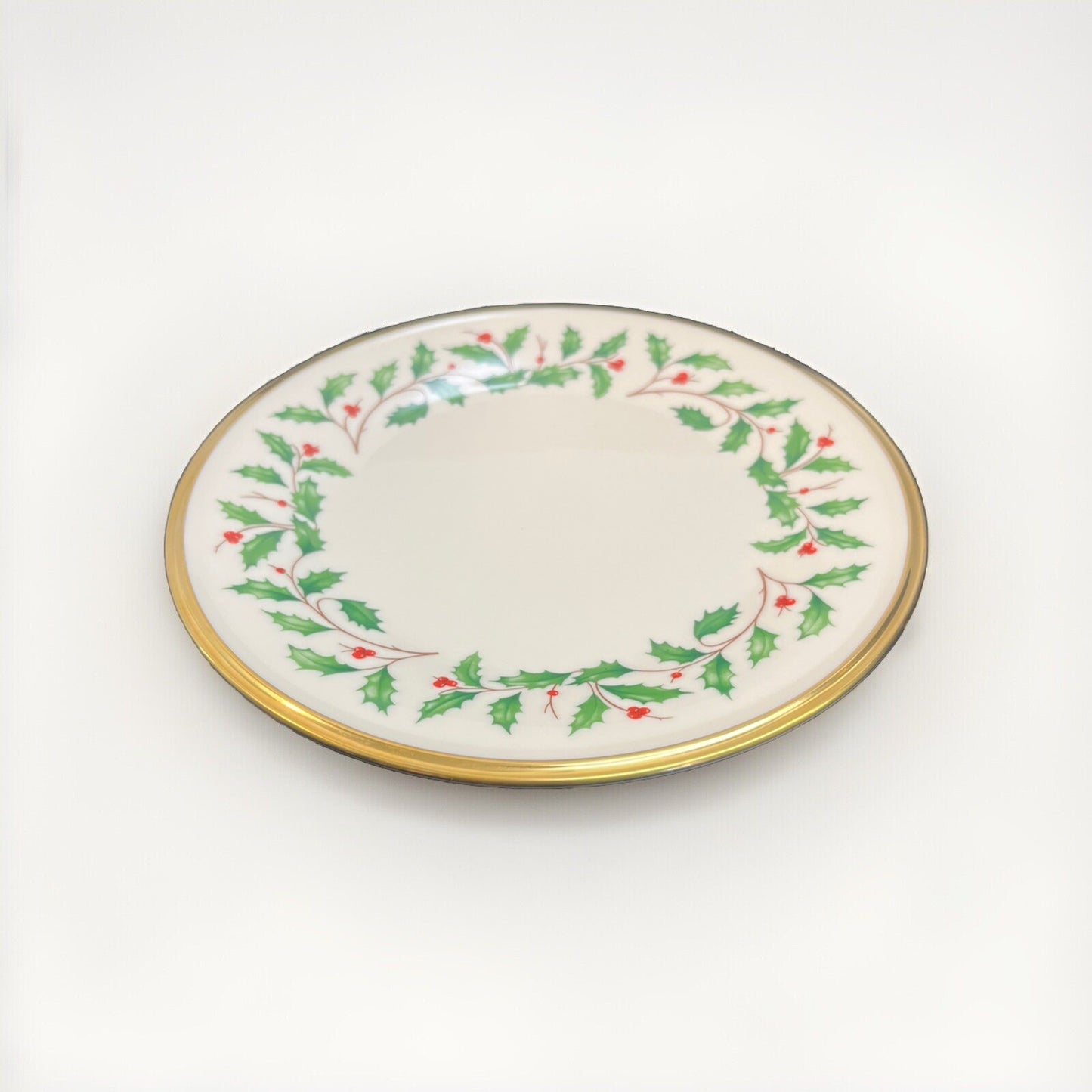 Lenox USA Fine China Christmas Holiday Salad / Dessert Plate 8 1/8"