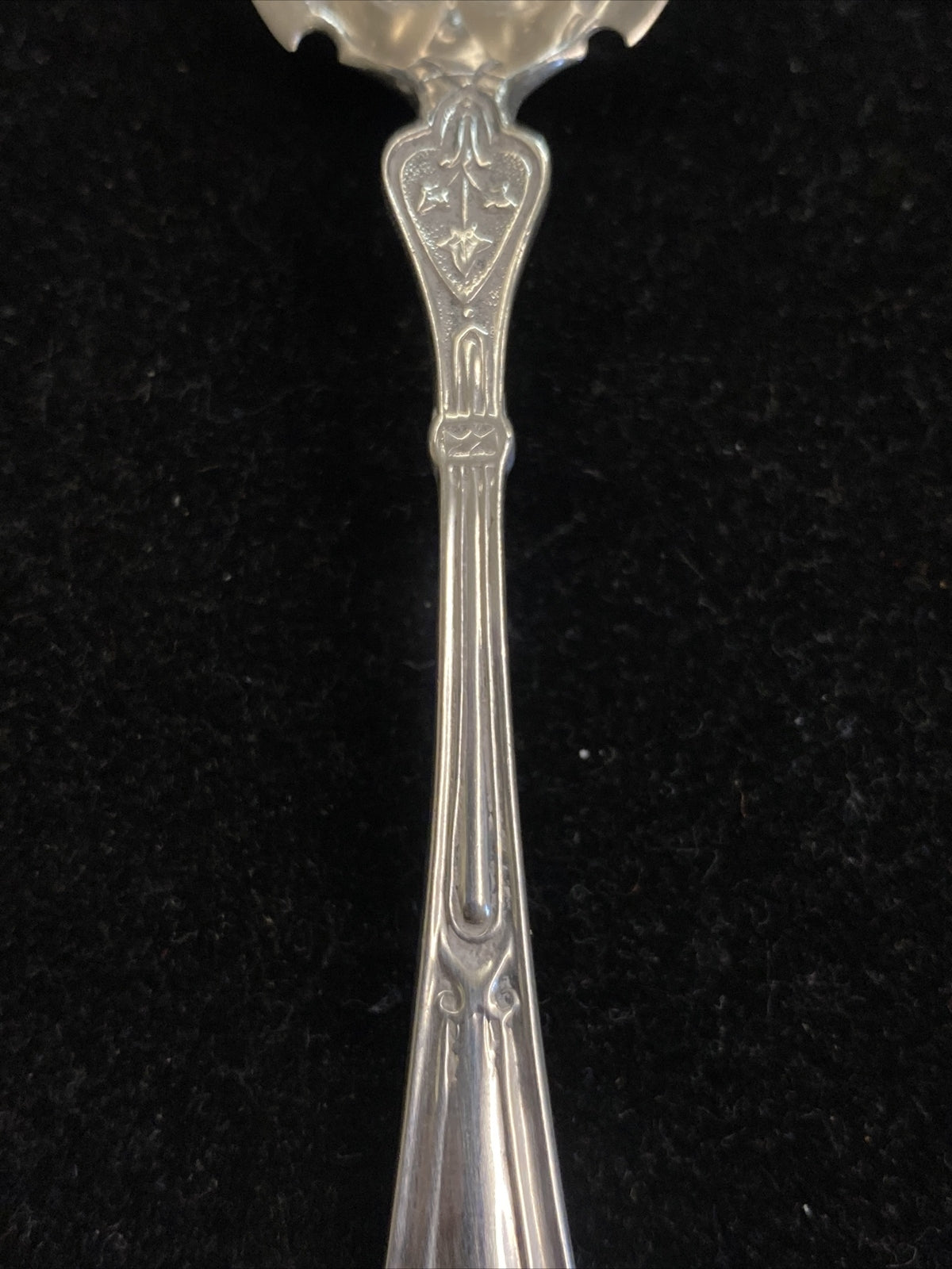 J.B. & S.M. Knowles CLINTON Sterling 6 1/2" Citrus Spoon 1880 Bright Cut  PC12