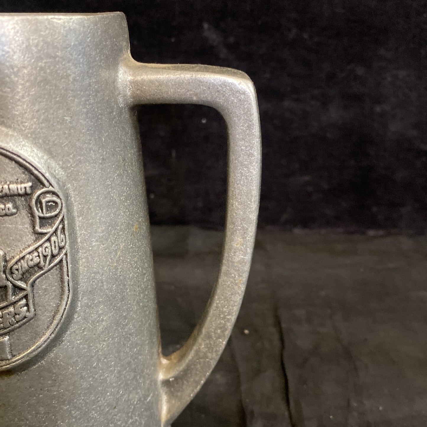 Planters Peanut Co. 6 1/4" Pewter Mug with Bell