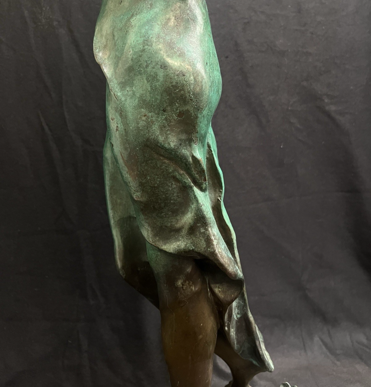 PB1 Auguste Moreau Large Bronze "Woman with Vessel" Statue w/ Marble Base 36"