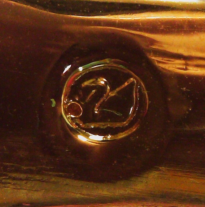 Swarovski Swan Signed Gold Tone Crystal Double Ribbon Bow Brooch Pin 1980s