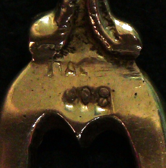 Antique Italian 5g Firenze .800 Silver Heraldic Lion Figural Olive Fork 4"