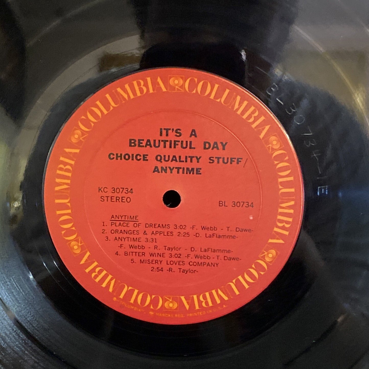It’s A Beautiful Day Choice Quality Stuff LP Columbia 1st USA Press Psych NM/VG+