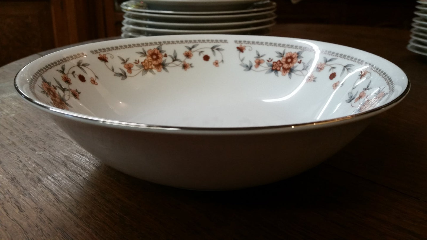 27 PC Set of Sheffield Anniversary China 10 dinner plates, 7 c/s, serving bowl