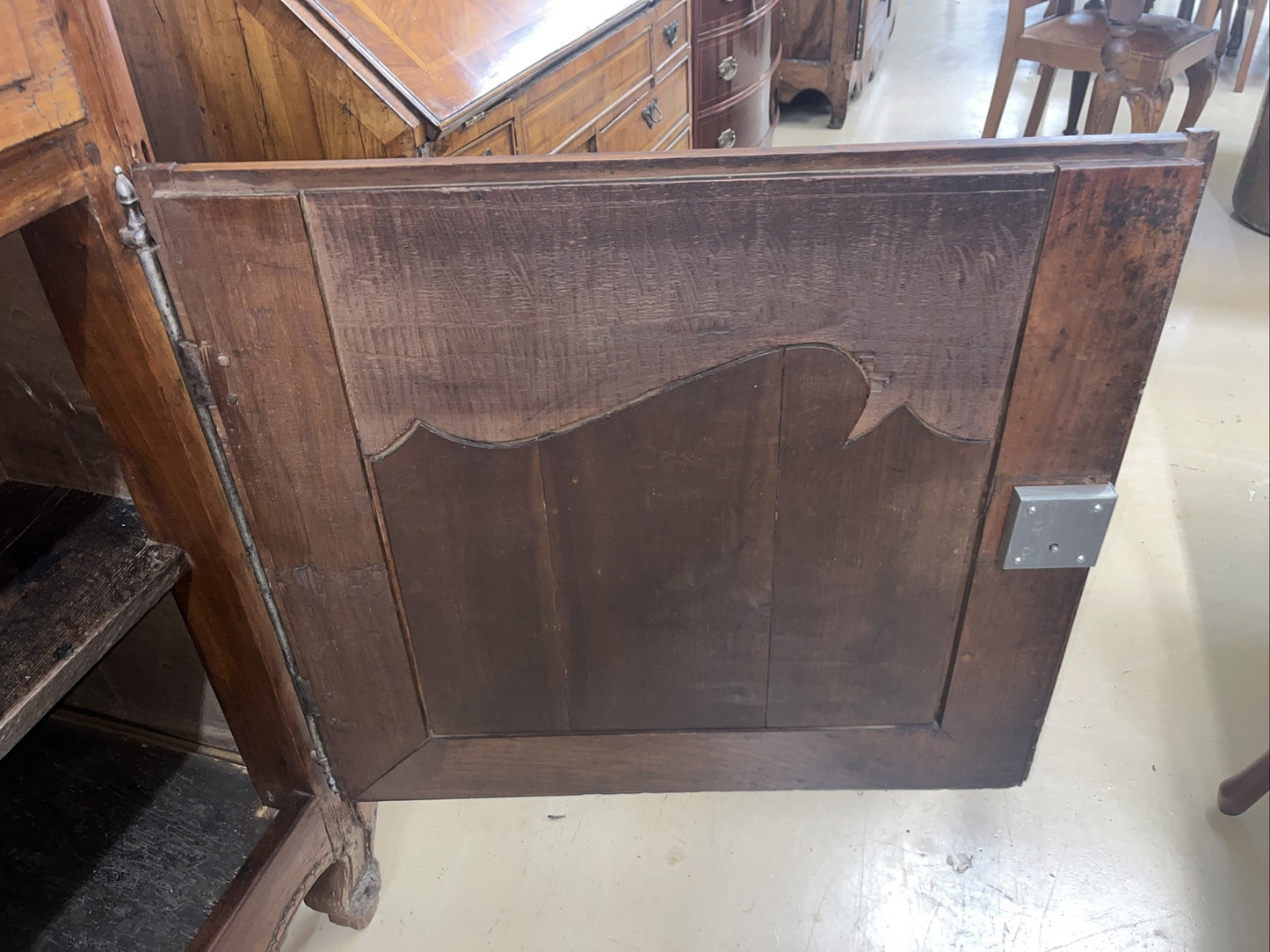 Antique French Provincial Louis XV Carved Cherry Sideboard Chest Cabinet Server