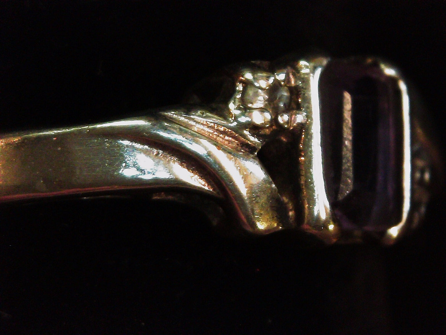 Avon Sterling Silver 925 Amethyst Stone Ring SZ 9.75 3.3g