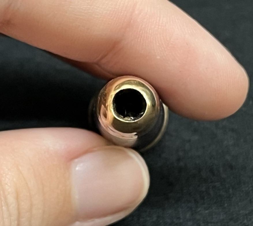 English Birmingham 1827 Briar Wood & 9k Gold Banded Cigarette Holder w/ Case