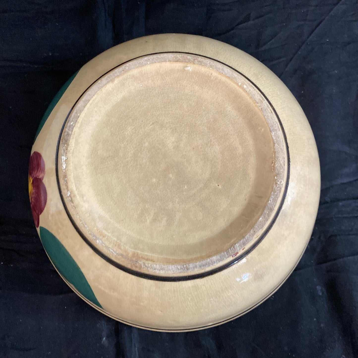 VINTAGE WATT WARE U.S.A. 8 3/4” FLORAL WIDE BOWL