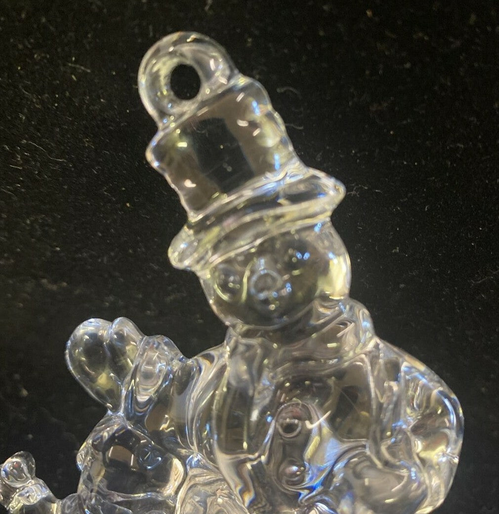 Waterford Crystal 2007 Christmas Wonders  JOLLY SNOWMAN ~ Ornament 142739
