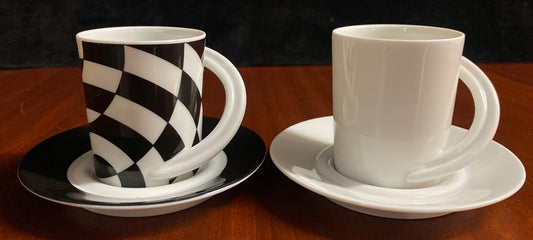 Pair Rosenthal Jan Van der Vaart Studio Line Espresso Coffee Cup & Saucer BH176