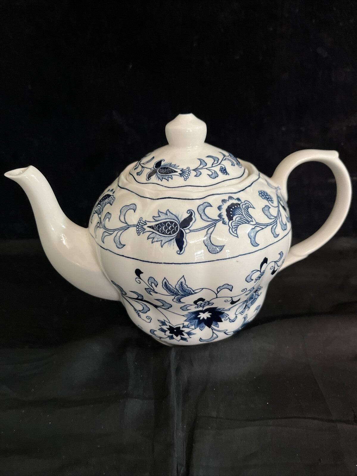 Rare Vintage Double Phoenix Nikko Japan Ming Tree Teapot Blue & White