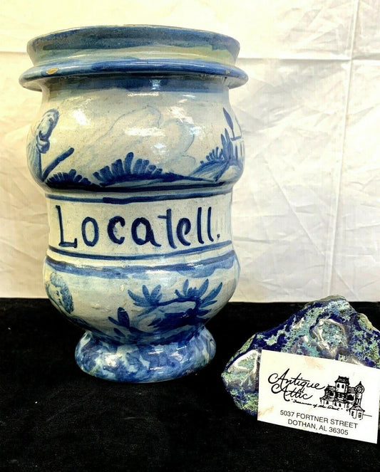16th Century Italian Majolica Albarello Apothecary Jar by Luca Cambiaso Maiolica