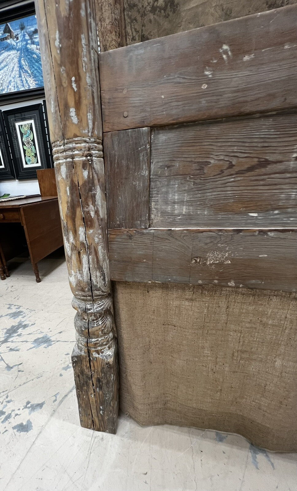 King Antique Handmade 4 Poster Bed from Alabama 4 Antebellum Porch Posts & Doors