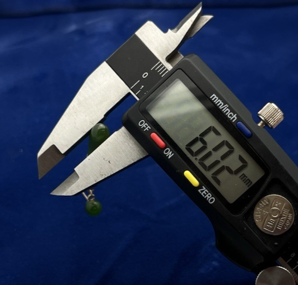 14k Yellow Gold Nephrite Jade “Good Fortune” Tear Drop Earrings 3.85g