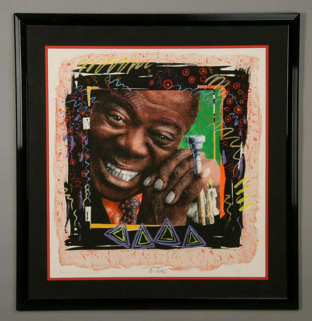 New Orleans Jazz Festival “POPS 1" Louis Armstrong Poster Signed Richard Thomas