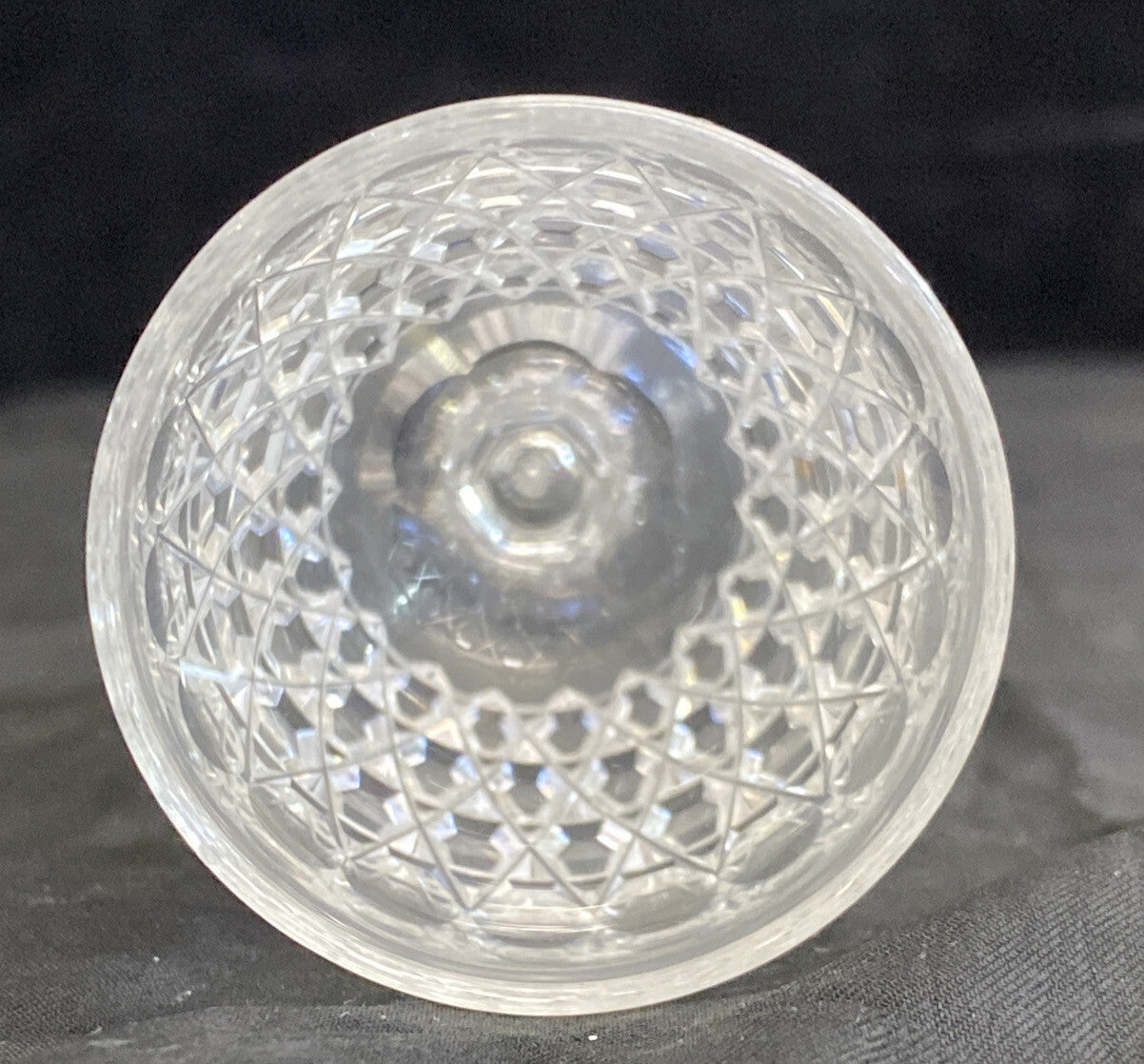 1 Stem Of Dorflinger Diamond Hob 4"Cordial Cut Glass From 1875 1 3/4"  W