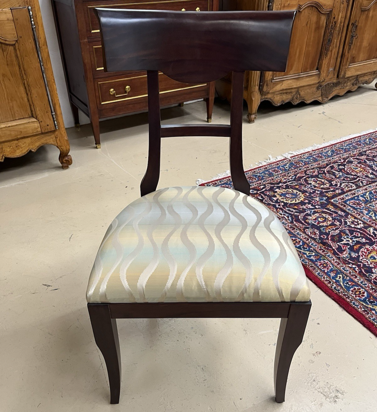 Hurtado "Gala" French Modern Mahogany Dining Table w/ 2 Leaves & 11 Chairs