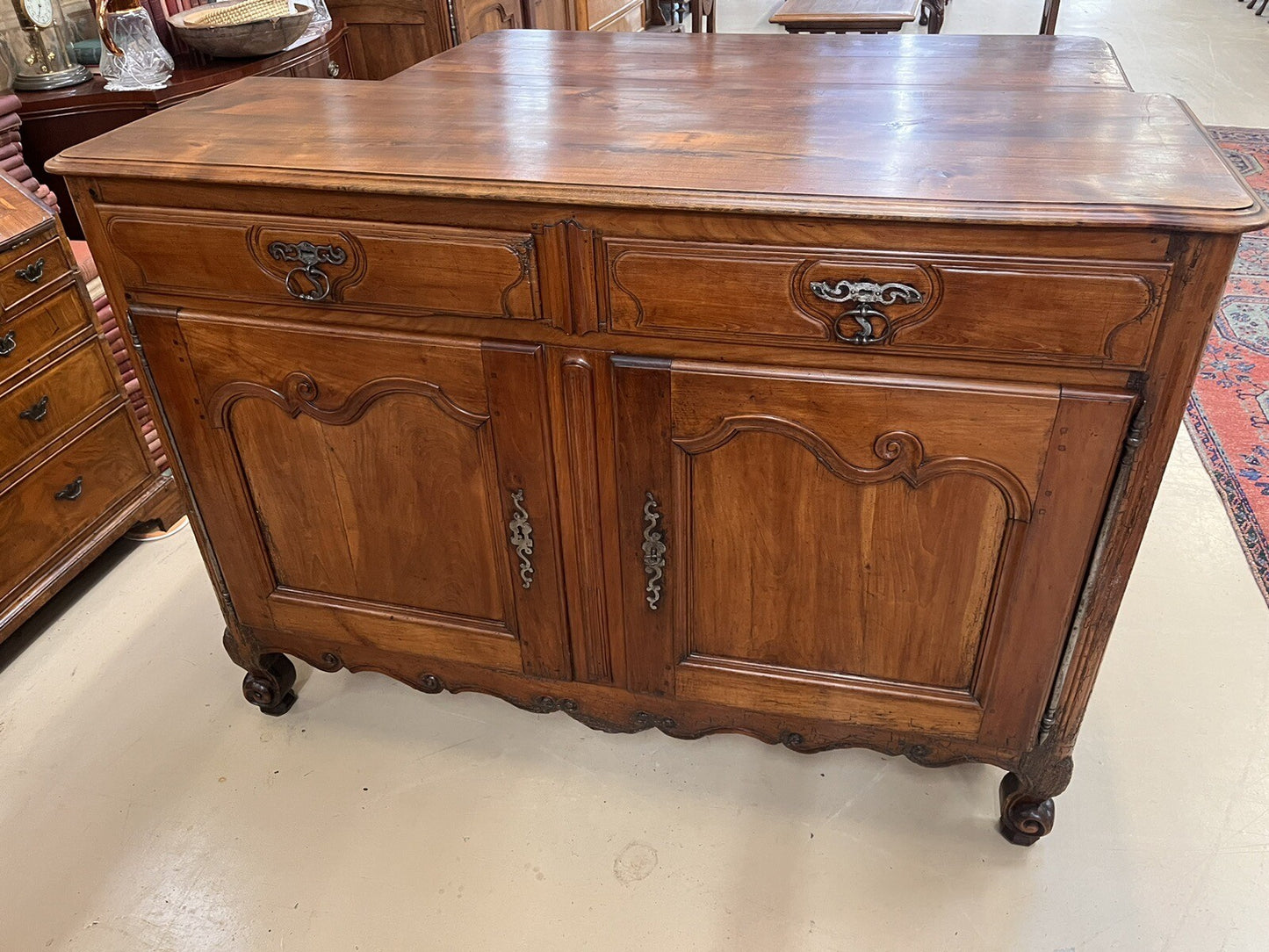 ANTIQUE FRENCH PROVINCIAL FARMHOUSE FRUITWOOD CHEST COMMODE DRESSER