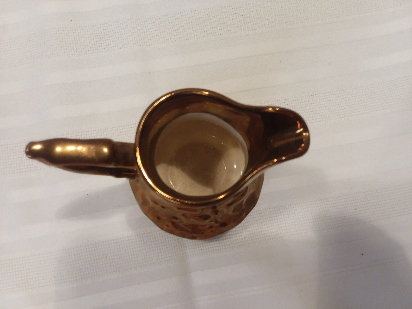 2PC GRAYS POTTERY Pitcher & Wade COPPER LUSTRE CREAMER