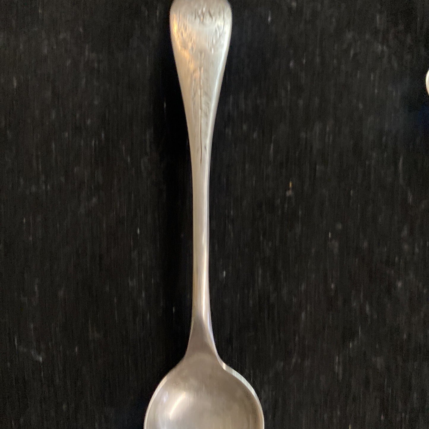1903-1908 Rare pair National Sterling Co Sterling Salt Spoons Set of 2 Engraved
