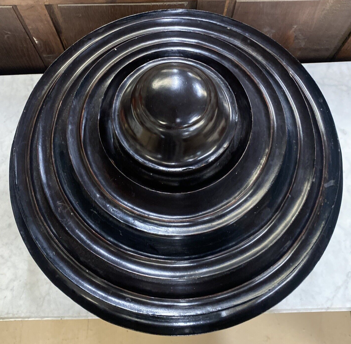 Black Burmese 6 Part Sectional Offering Temple Jar Trays Hsun Kwet BH13