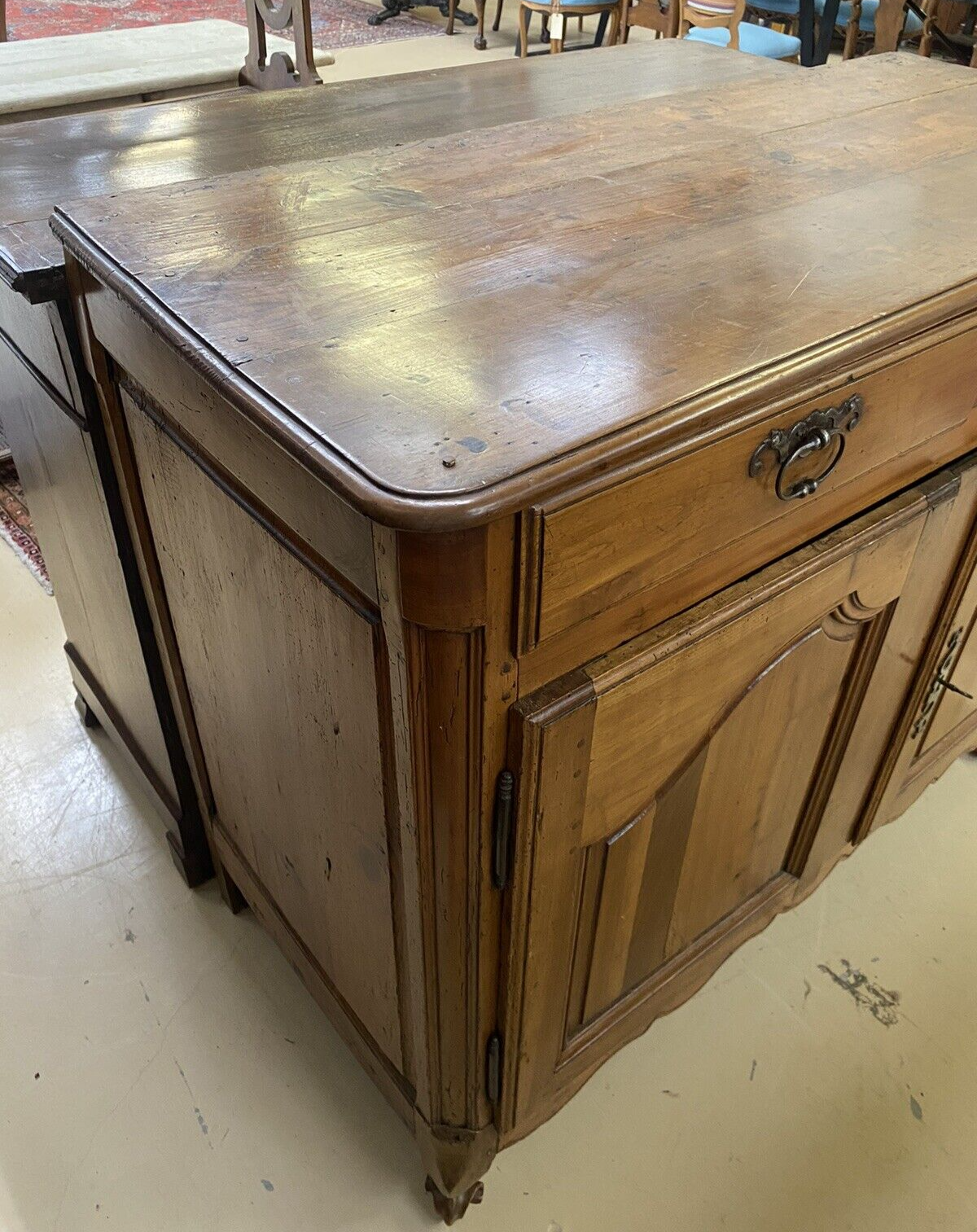 French Provincial Louis XV Cherry Chest Commode Cabinet Buffet Sideboard 1800's