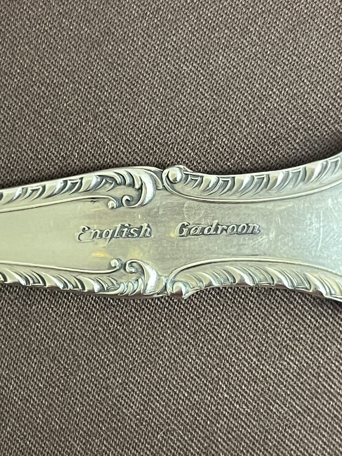 English Gadroon by Gorham78.8g Solid Sterling Silver Serving Spoon 8.5"