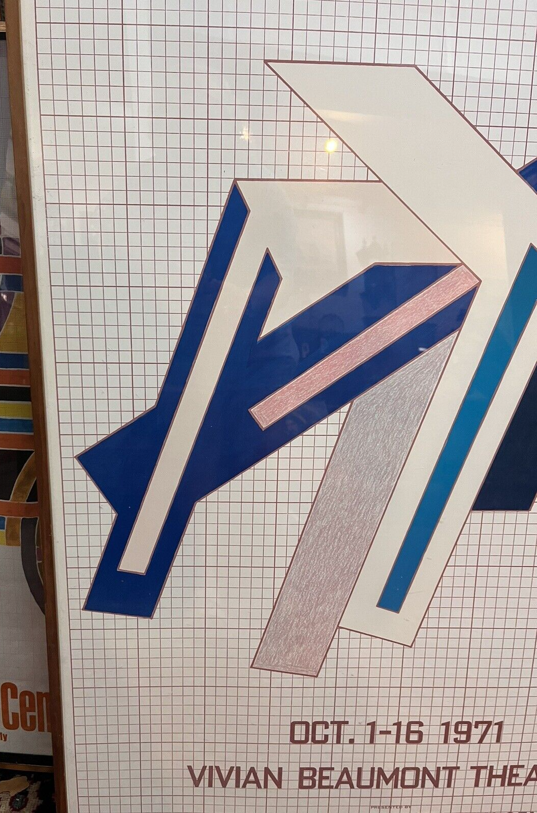 VTG Frank Stella Art 9th New York Film Festival Poster 1971 Lincoln Center BH70