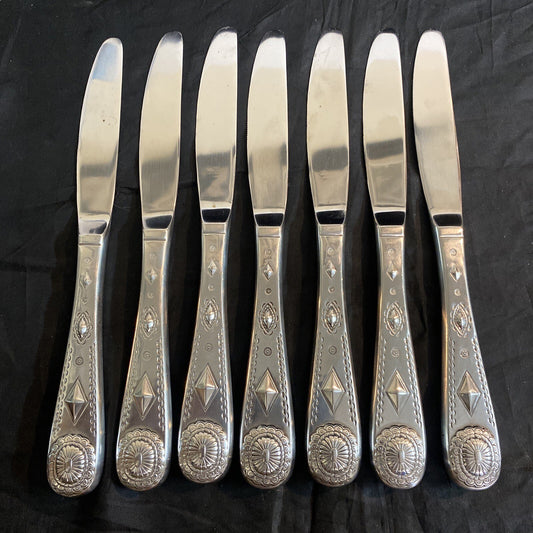 Wallace "Taos" Stainless Steel 8 3/4" Butter Knives Set of 7