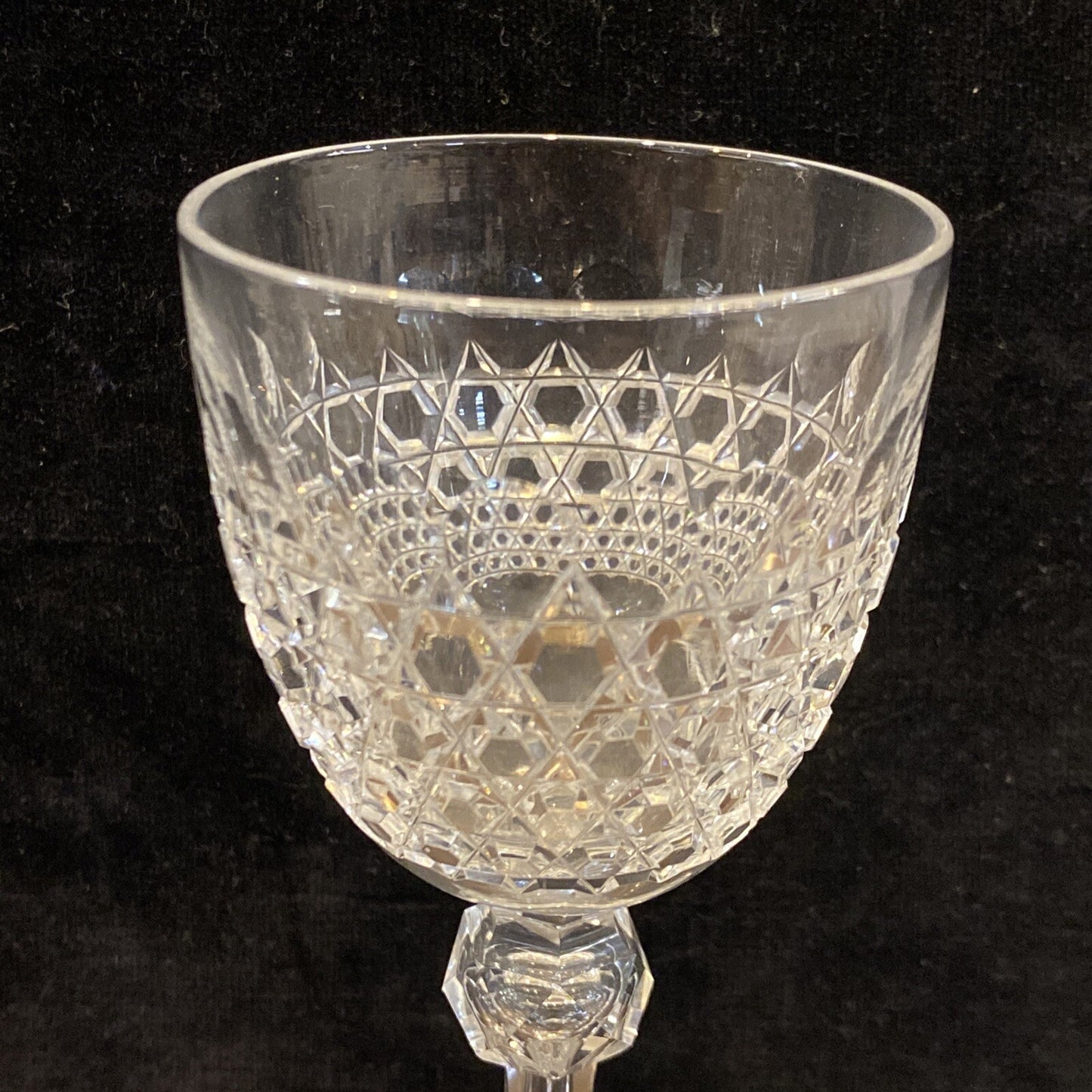 1875 Dorflinger Hob Diamond 4 Wine Glass 4.75" same as White House