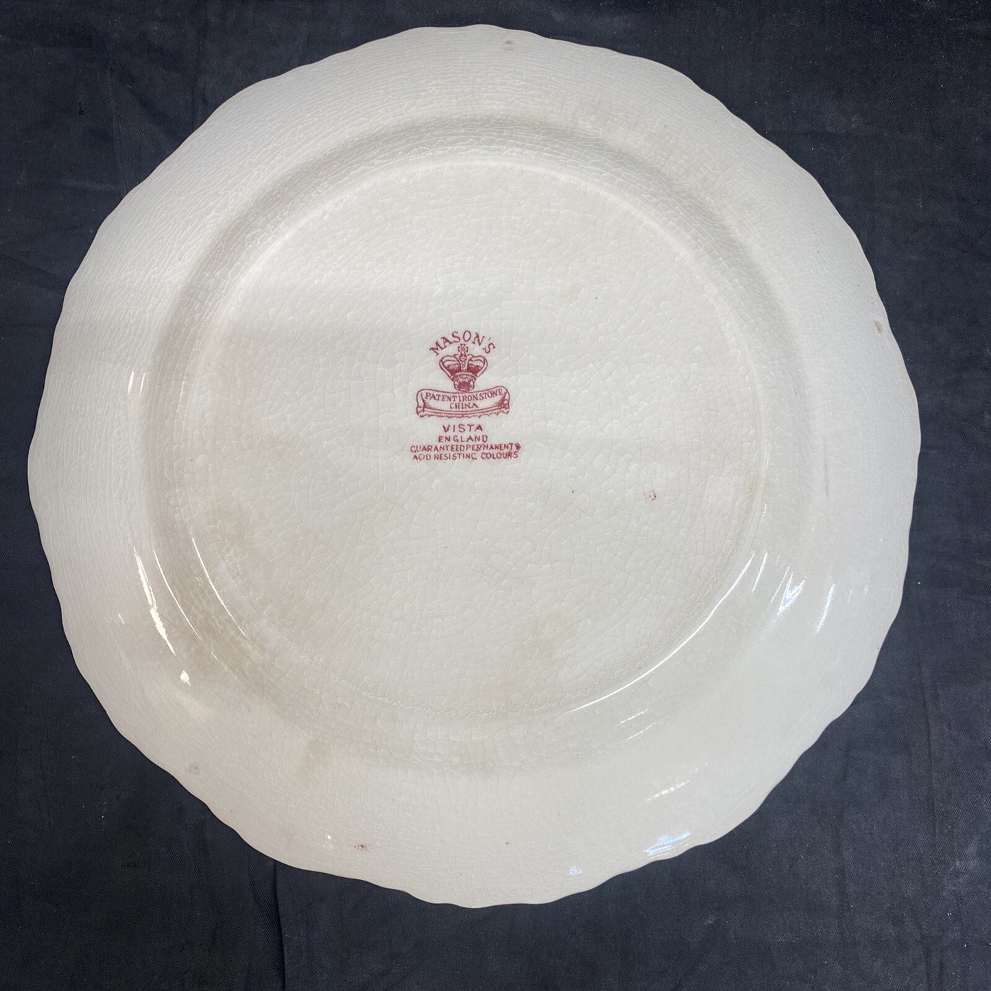 Mason's Vista Pink 10 3/4" Large Dinner Plate