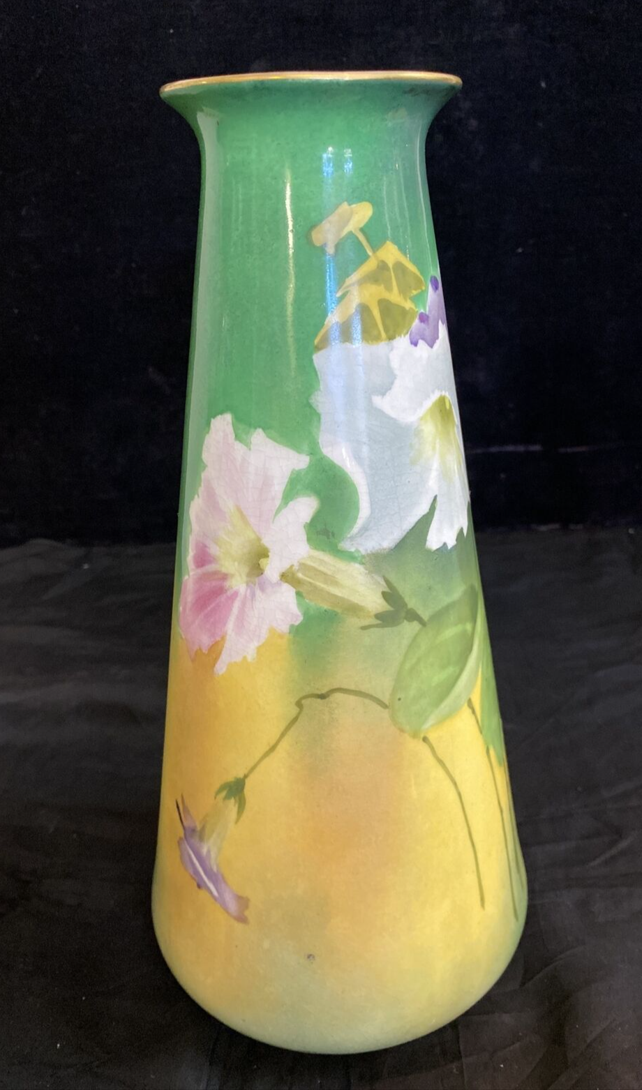 Antique Habsburg Vienna Handpainted Porcelain Vase  Signed  T. Valle