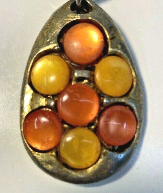 KALINGER PARIS Massive Vtg. French Clip Runway Earrings Gold w Rose & Peach Cabs