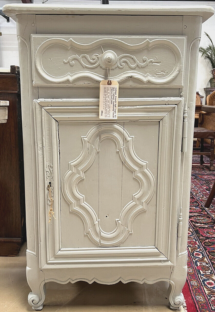 Antique French Oak Louis XV Jam Cabinet Confiturier Small Cabinet End Table