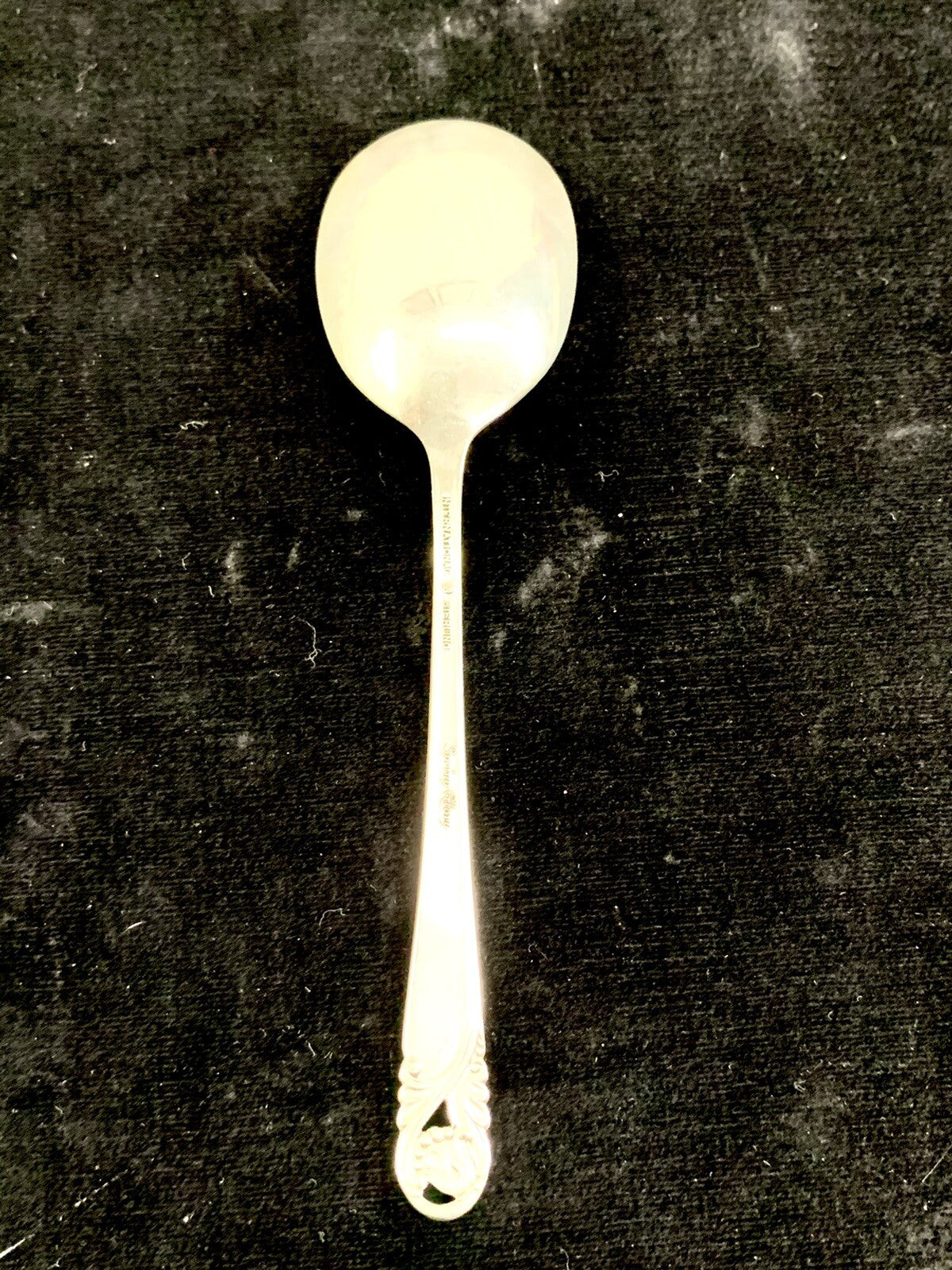 International Sterling Silver Spring Glory Bouillon Round Bowl Soup Spoon 5.75"