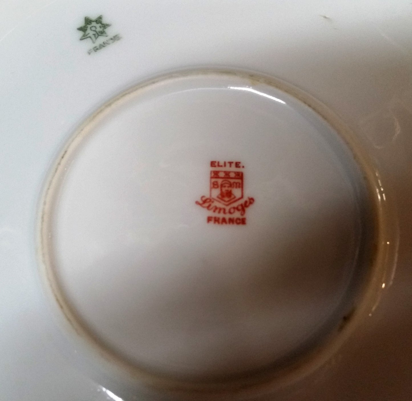 Antique Limoges Elite Serving Salad Pudding Bowl w Under plate 11.5" Rd Platter