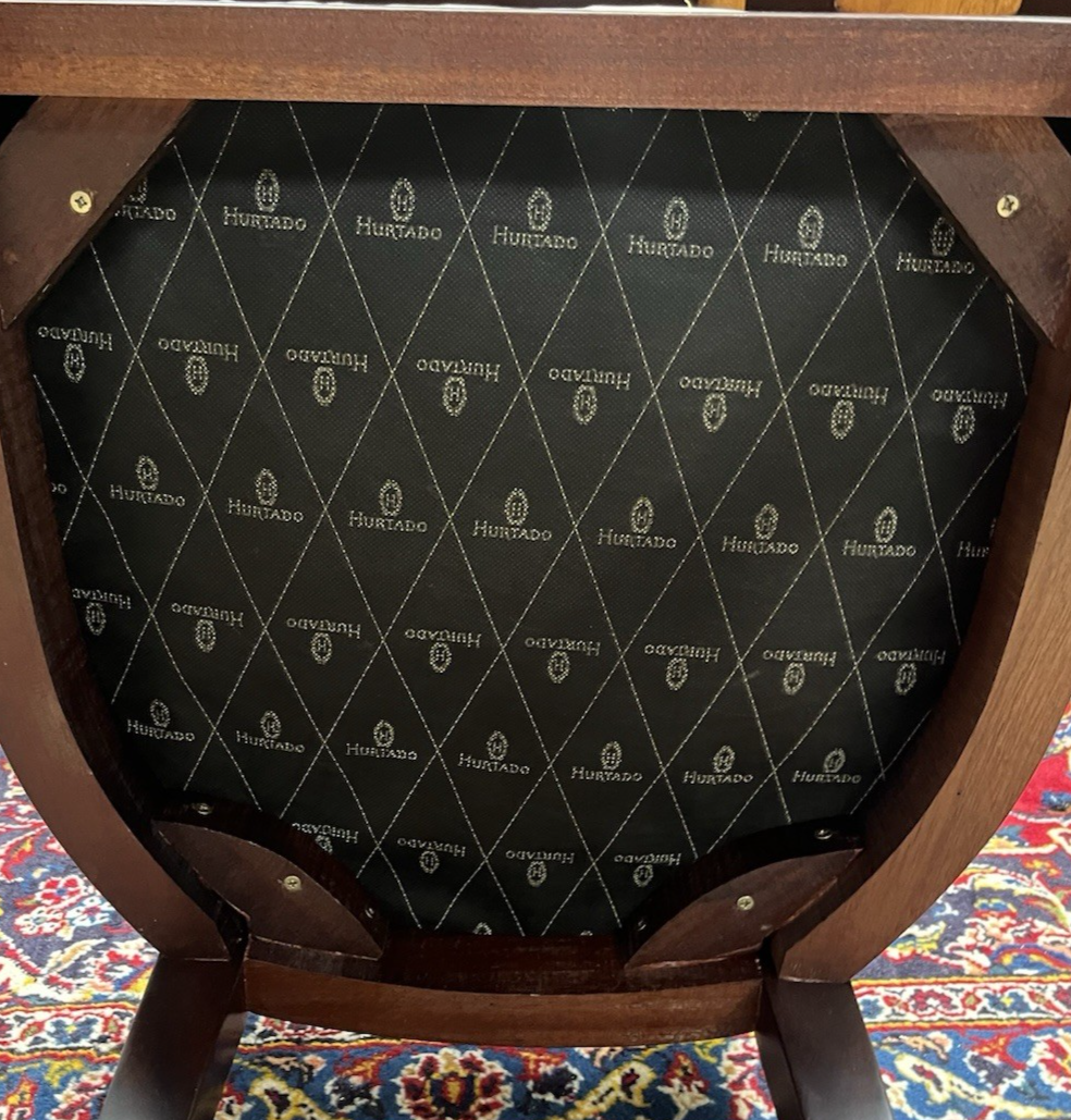 Hurtado "Gala" French Modern Mahogany Dining Table w/ 2 Leaves & 11 Chairs