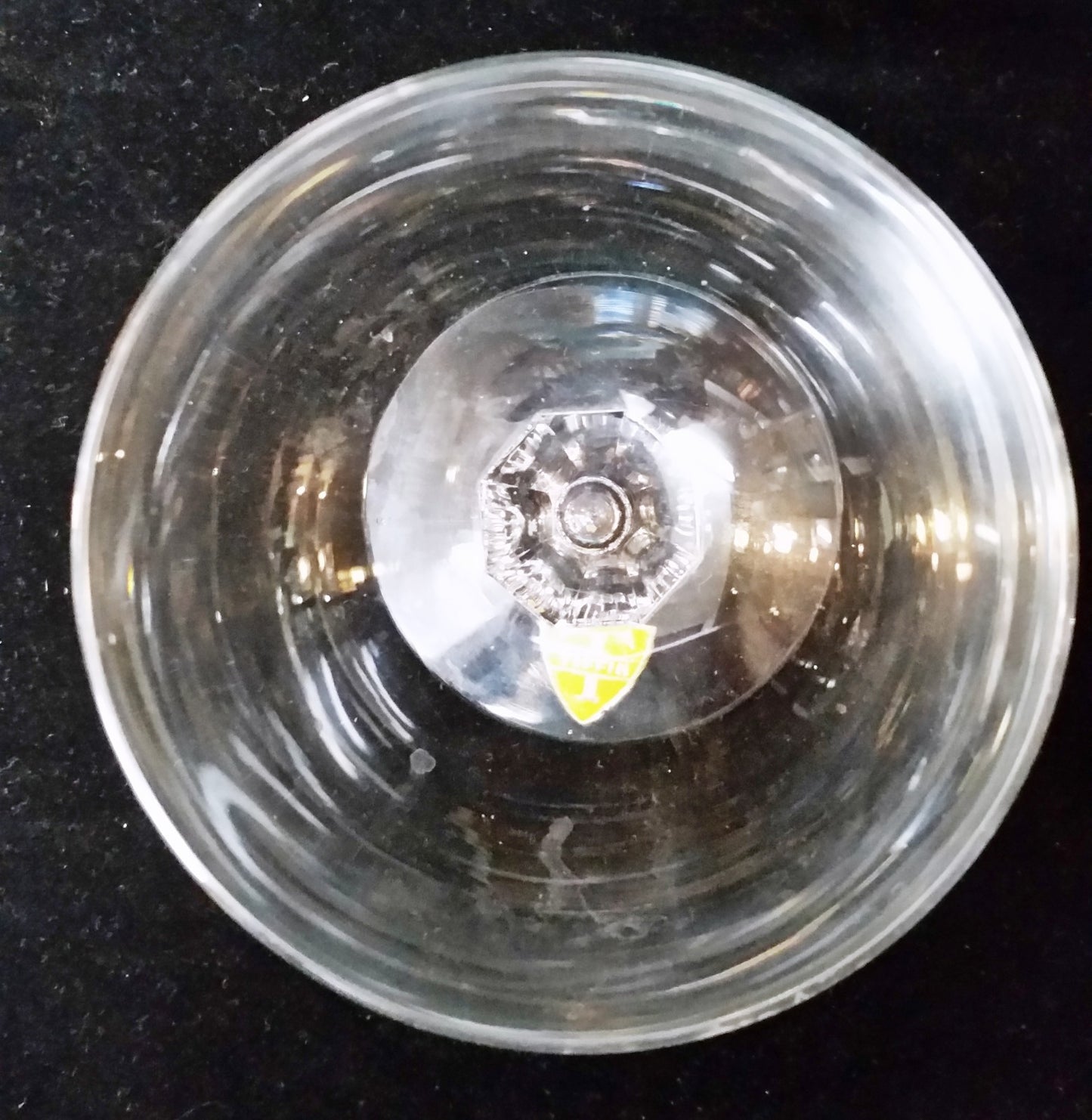 Tiffin Contemporary Pattern Stem 17581  Glass Champagne Original sticker 1954