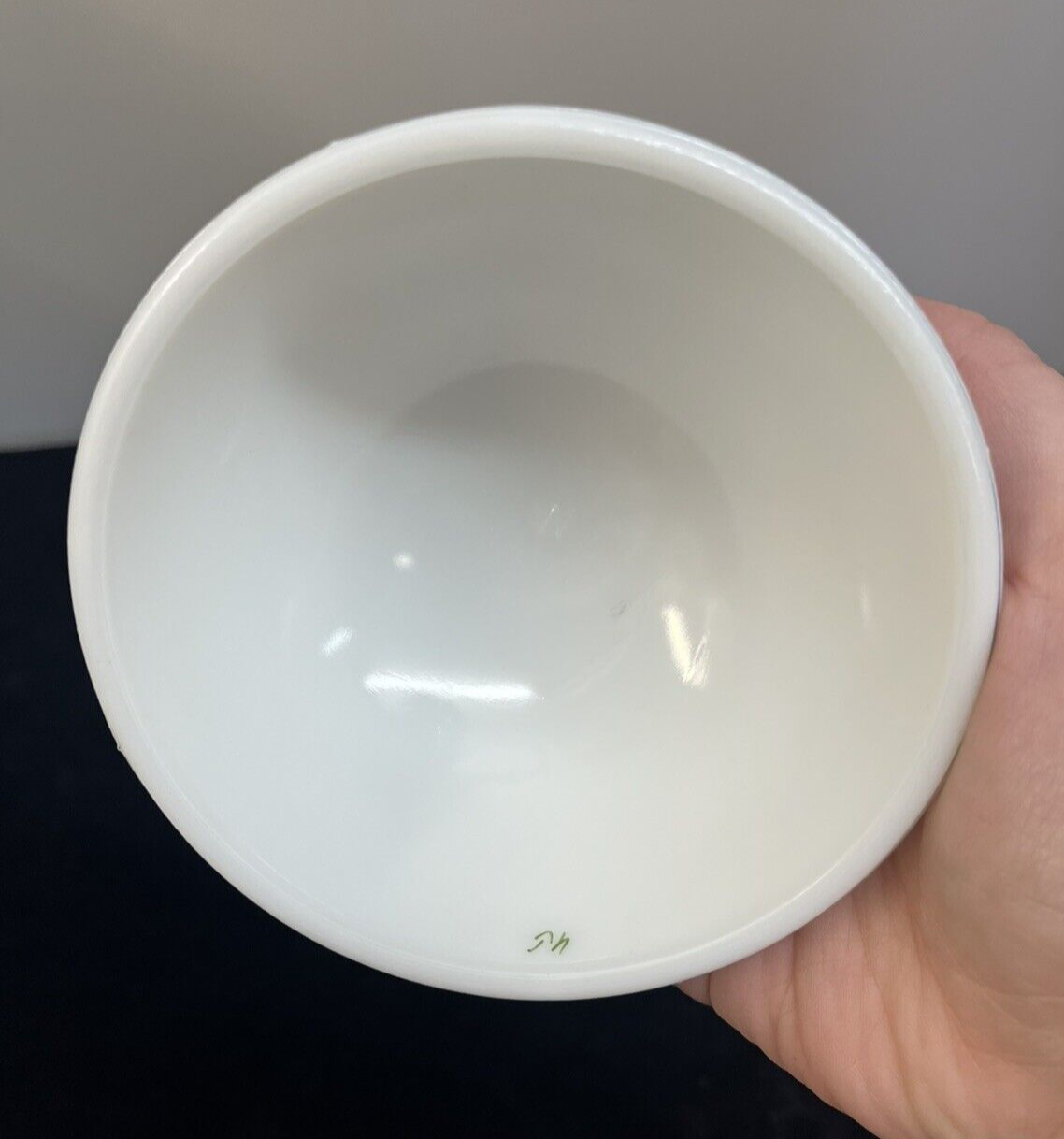 1978 Milk Glass Pedestal Candy Dish  Westmoreland artist signed 7 3/4" M A Lash