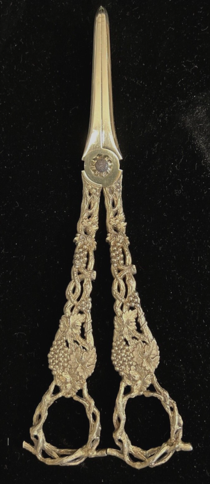 Ornate Gilt 3 Piece Dessert Set F Higgins Sterling Silver London 1896