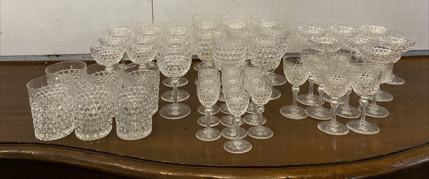 1875 Dorflinger Hob Diamond 4 Wine Glass 4.75" same as White House